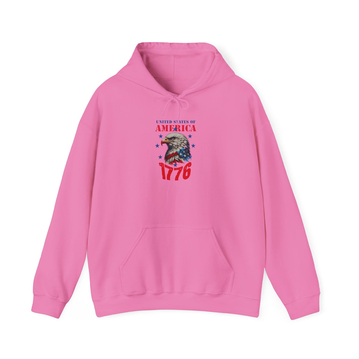 Patriotic Eagle Hoodie - USA 1776 Sweatshirt, Perfect for Independence Day, Thanksgiving, Gift for Veterans, Casual Wear