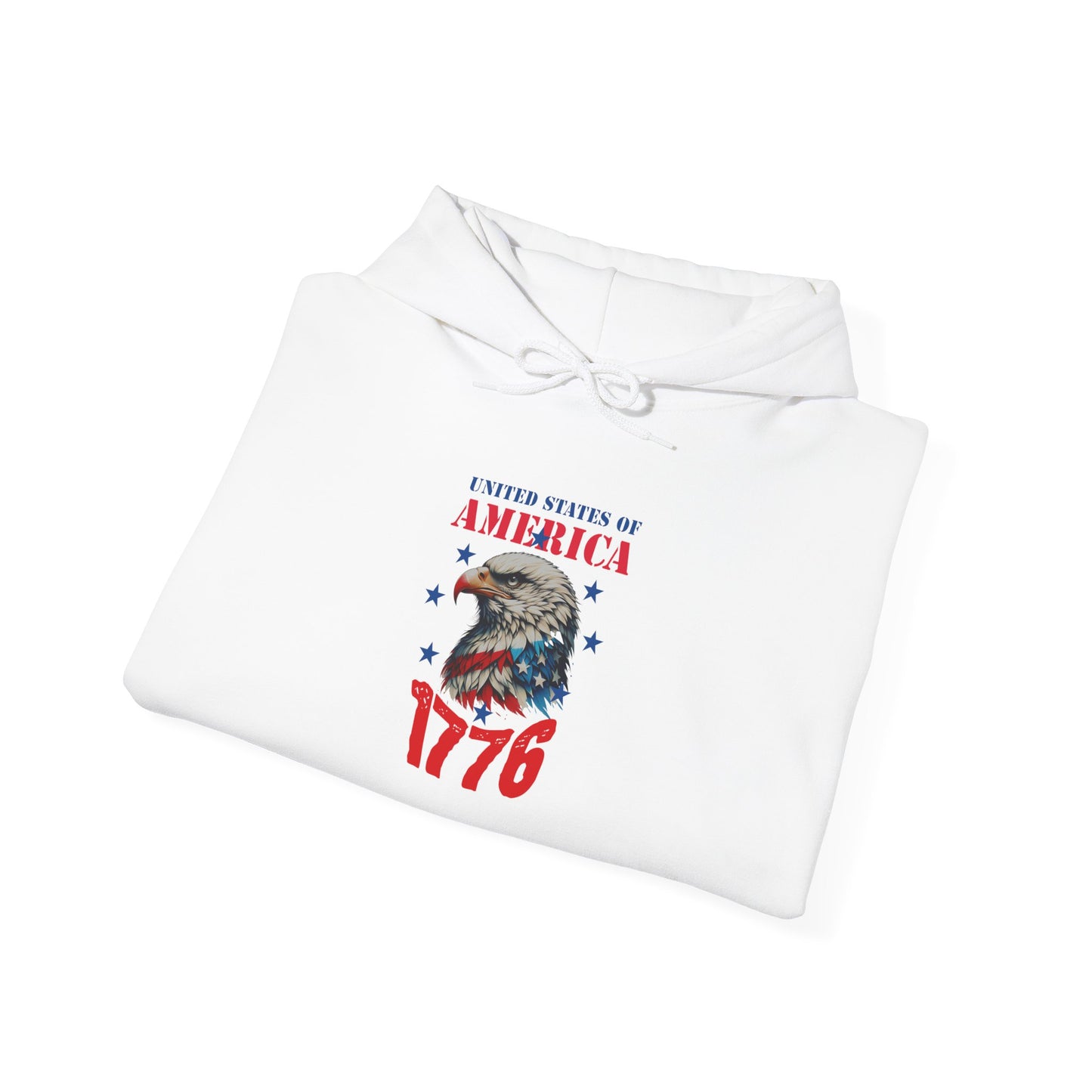 Patriotic Eagle Hoodie - USA 1776 Sweatshirt, Perfect for Independence Day, Thanksgiving, Gift for Veterans, Casual Wear