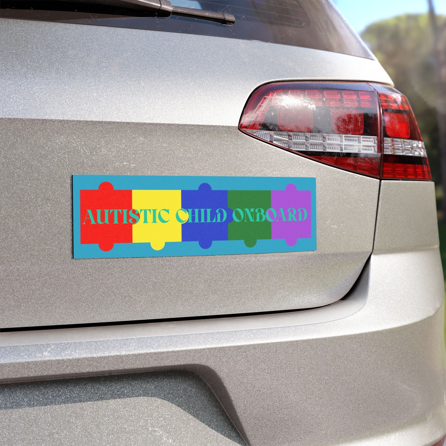 Autism Awareness Car Magnet - Colorful Puzzle Design, Family Vehicle Sign, Child Safety Reminder, Support Autism, Awareness Gifts