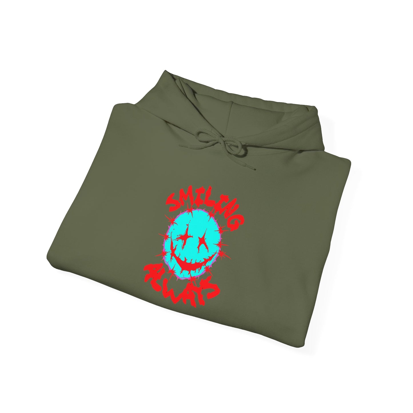 Smiling Always Hooded Sweatshirt - Unisex Soft Blend, Cozy Casual Wear, Perfect Gift for Friends, Everyday Comfort, Trendy Streetwear