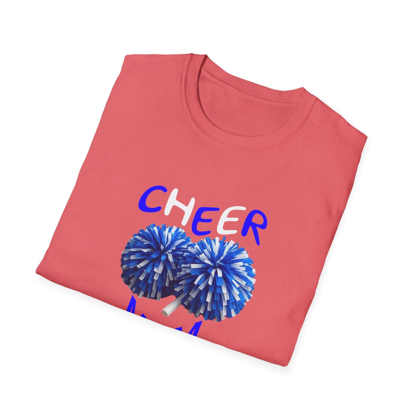 Cheer Mom Unisex Softstyle T-Shirt, Gift for Sports Moms, Cheerleading Apparel, Casual Wear, Supporter T-Shirt