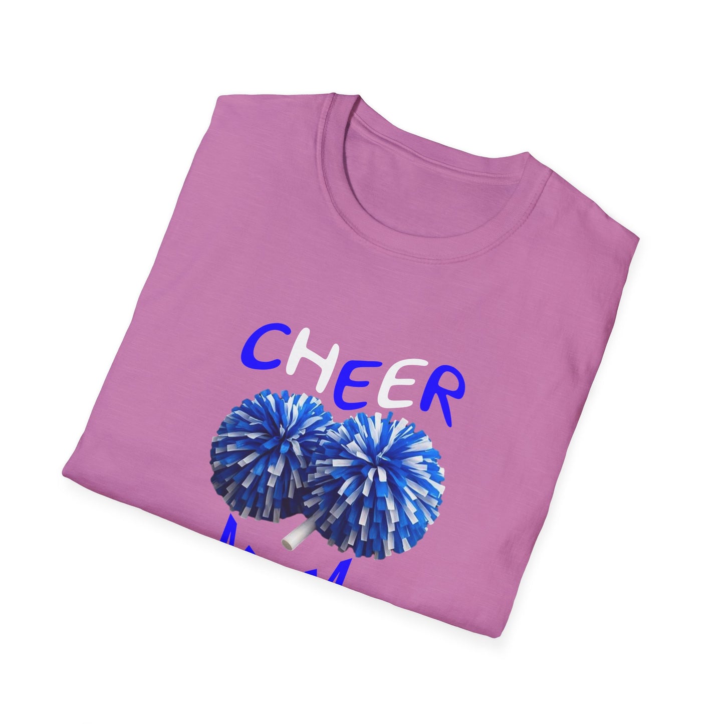 Cheer Mom Unisex Softstyle T-Shirt, Gift for Sports Moms, Cheerleading Apparel, Casual Wear, Supporter T-Shirt
