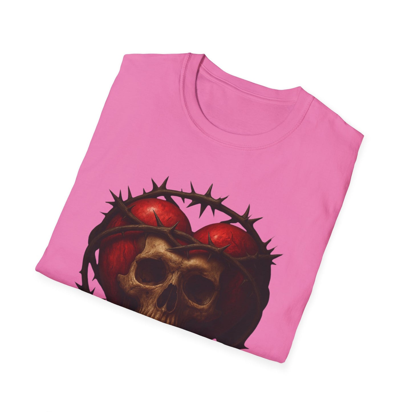 Gothic Heart Skull T-Shirt, Unisex Tee, Alternative Fashion, Edgy Gift, Halloween Outfit, Casual Streetwear