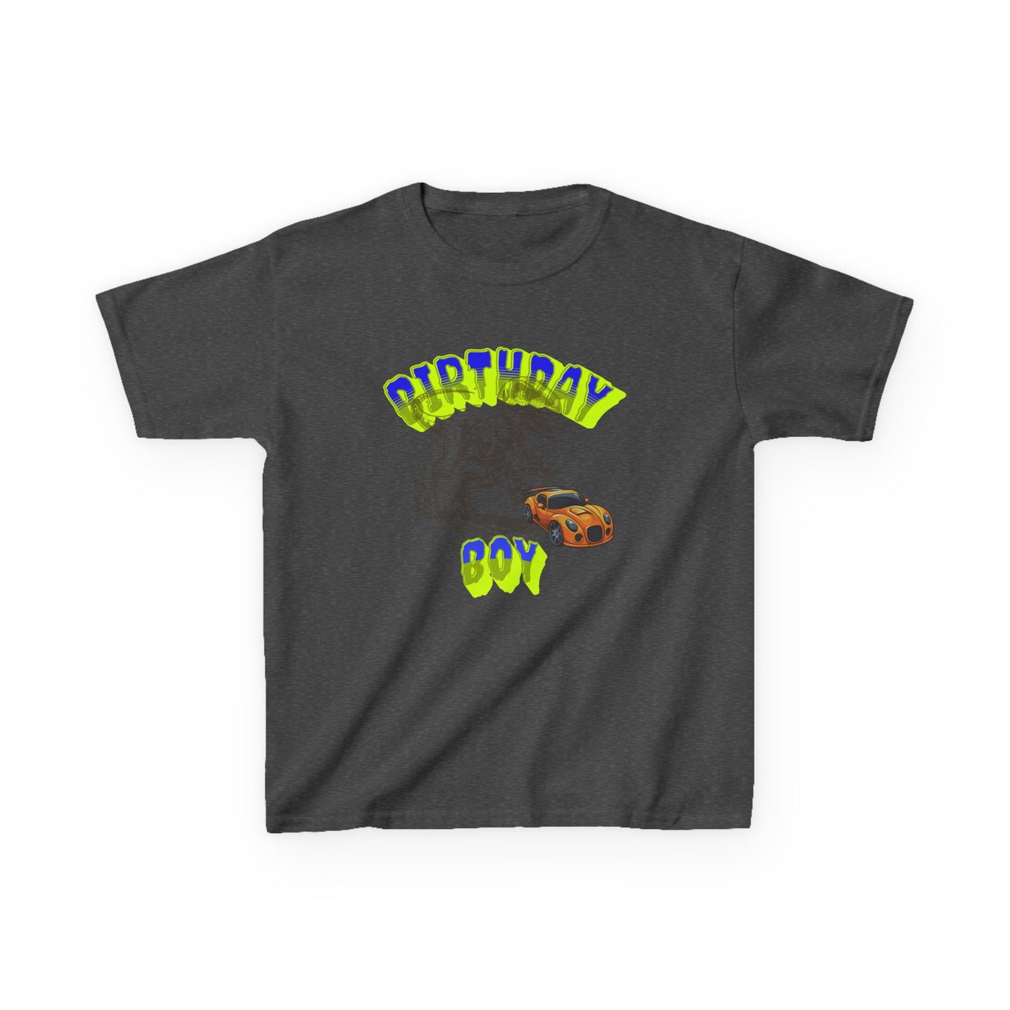 Birthday Boy Kids Tee, Fun Birthday Gift, Cool Graphic Tee, Casual Kids Clothing, Race Car Design Shirt, Dinosaur design