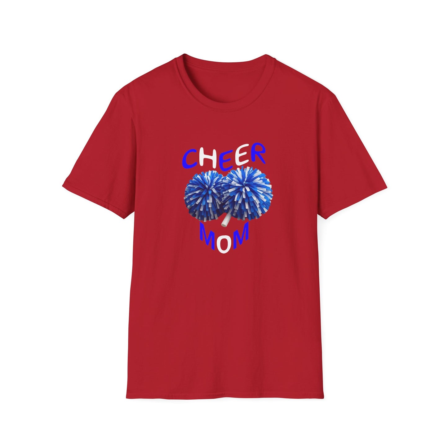 Cheer Mom Unisex Softstyle T-Shirt, Gift for Sports Moms, Cheerleading Apparel, Casual Wear, Supporter T-Shirt
