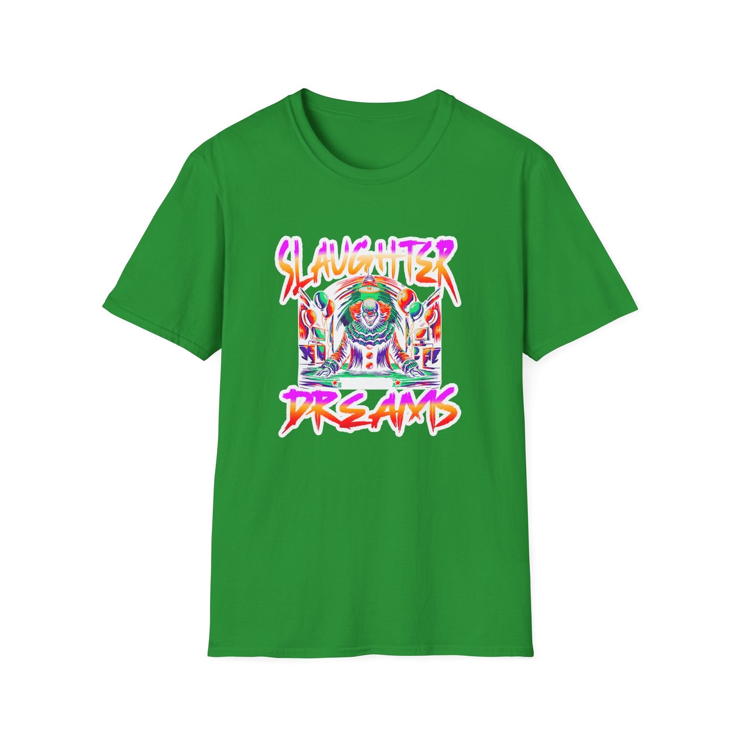 Colorful Graphic Tee - Slaughter Dreams, Unisex T-Shirt for Festivals, Edgy Summer Wear, Unique Gift, Streetwear Fashion