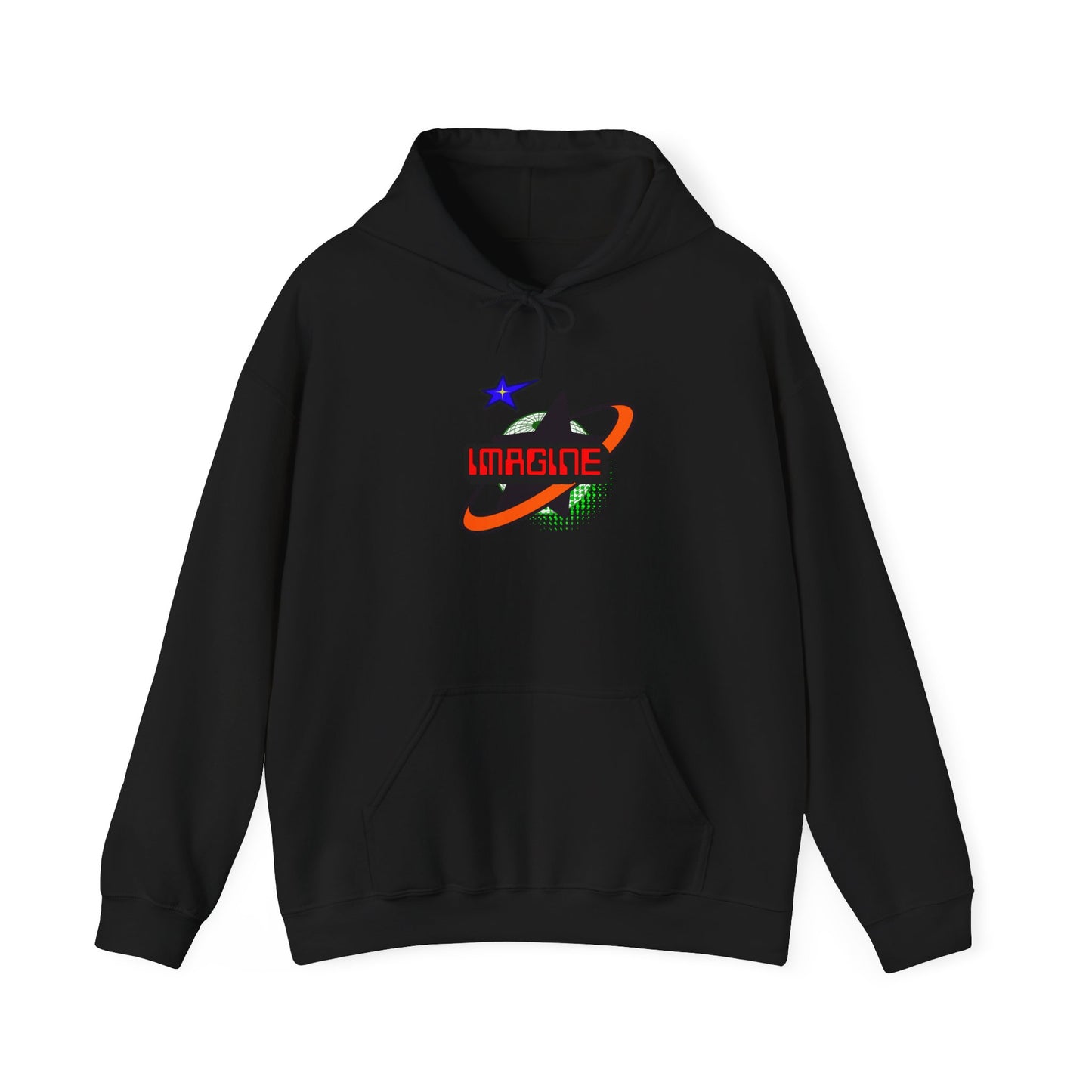 Cosmic 'Imagine' Unisex Hoodie | Trendy Streetwear, Gift for Dreamers, Cozy Layering, Perfect for All Seasons, Inspirational Apparel