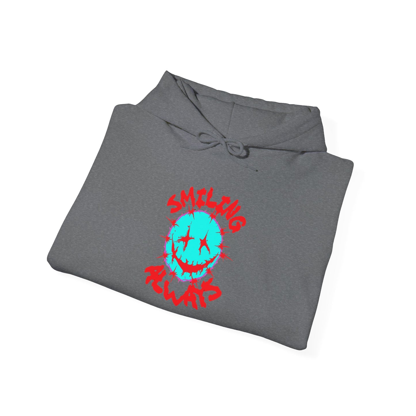 Smiling Always Hooded Sweatshirt - Unisex Soft Blend, Cozy Casual Wear, Perfect Gift for Friends, Everyday Comfort, Trendy Streetwear