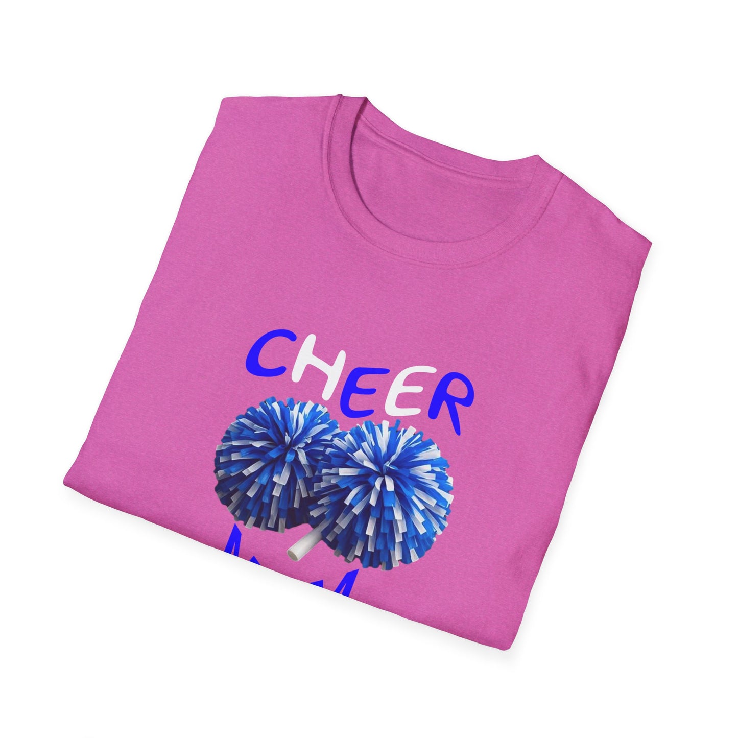 Cheer Mom Unisex Softstyle T-Shirt, Gift for Sports Moms, Cheerleading Apparel, Casual Wear, Supporter T-Shirt