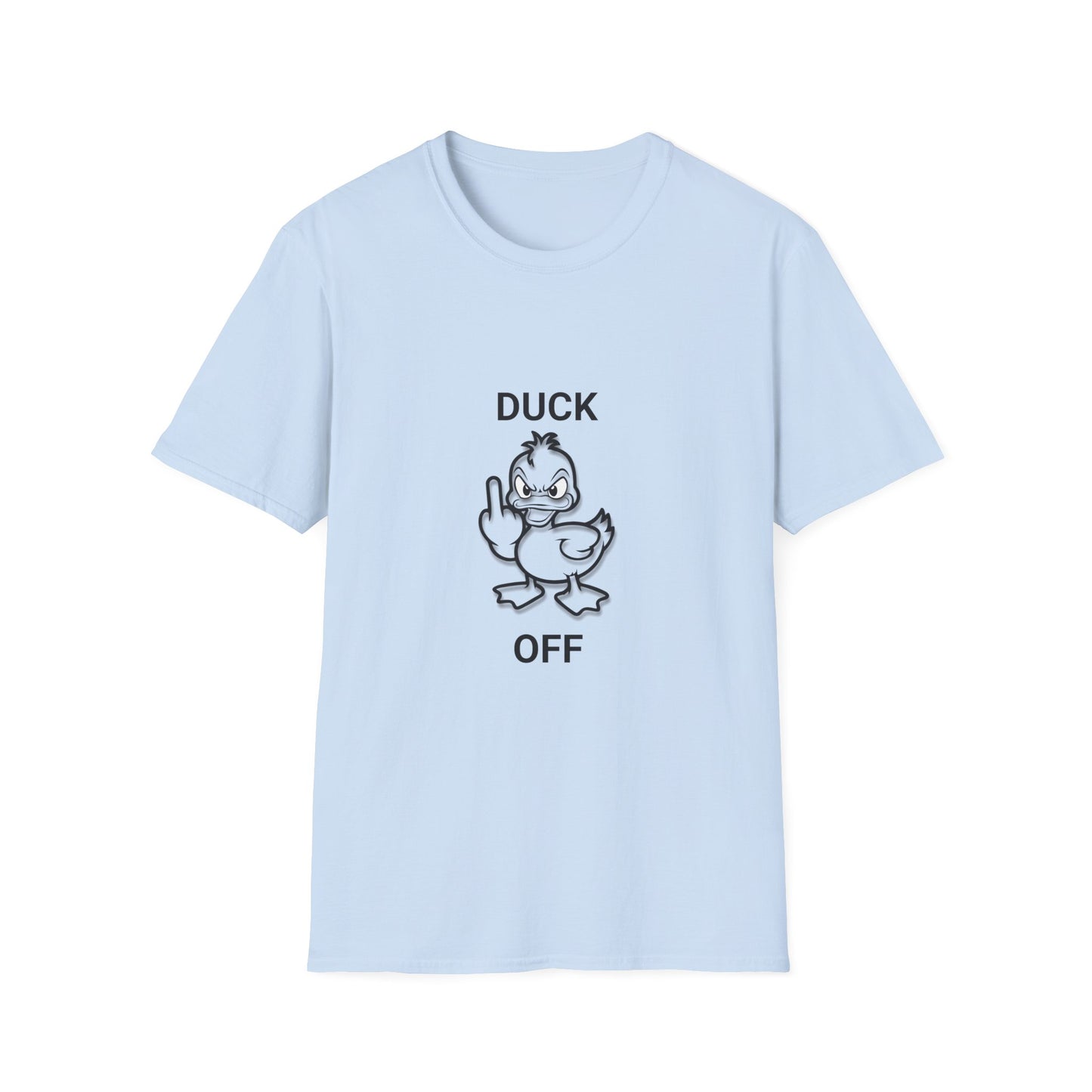 Funny Duck Off Unisex Softstyle T-Shirt, Casual Humor Shirt, Gift for Friends, Quirky Apparel, Birthday or Just Because