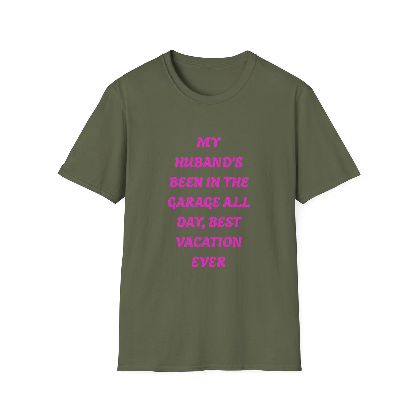 Funny Husband Garage T-Shirt, Vacation Humor Tee, Gift for Him, Unisex Softstyle Shirt, Dad's Day Gift, Relaxed Fit Tee