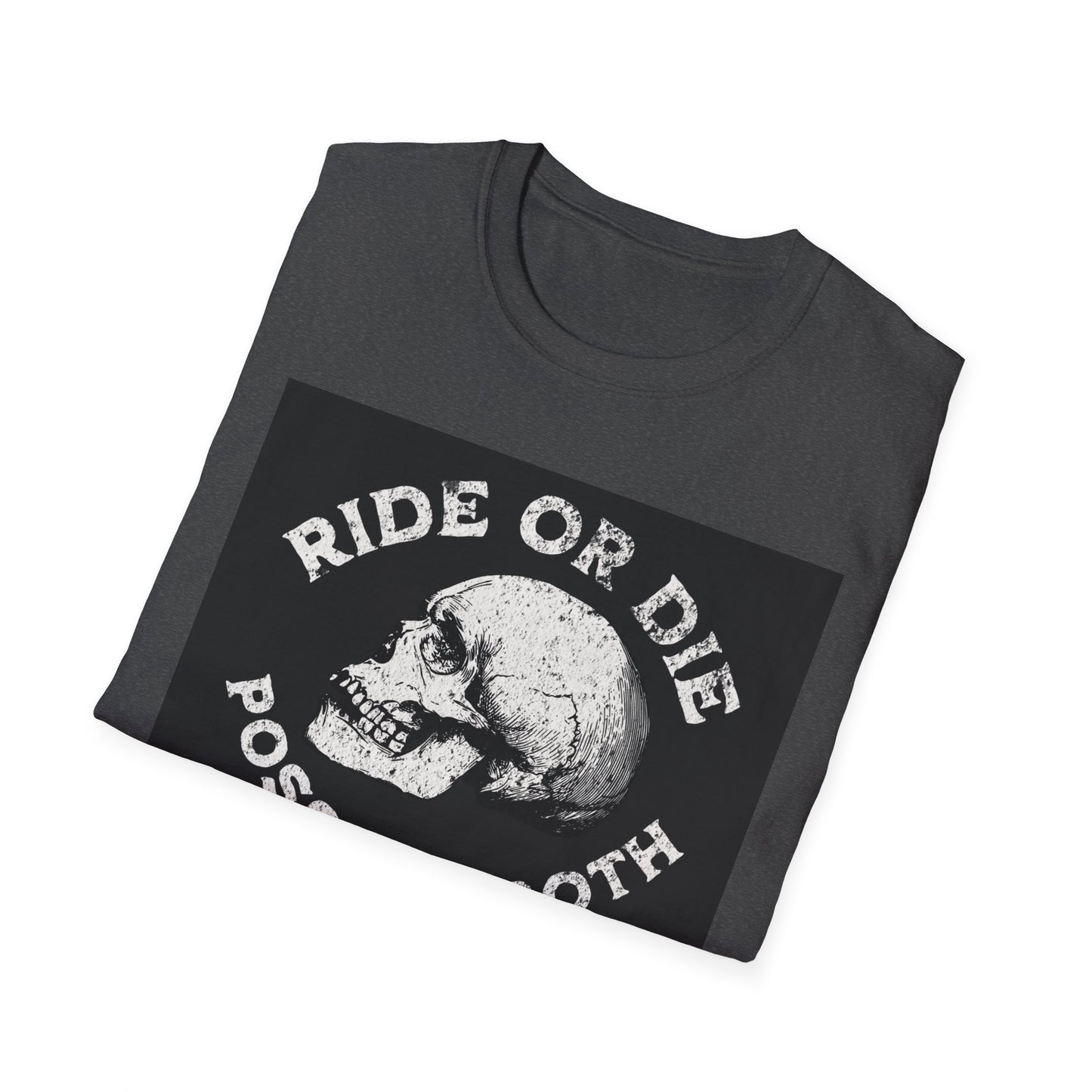Ride or Die Skull T-Shirt | Edgy Graphic Tee, Unisex Casual Wear, Perfect Gift for Bikers, Halloween Top, Streetwear Style