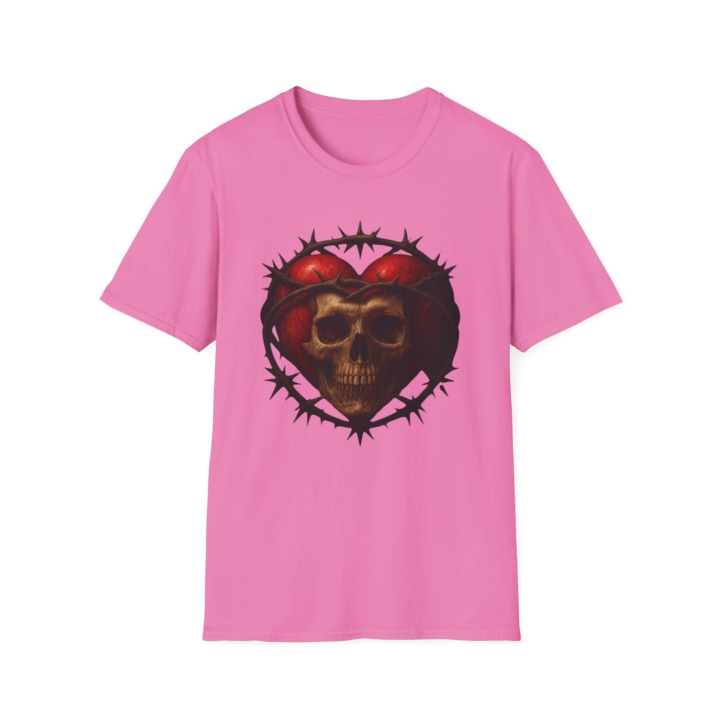 Gothic Heart Skull T-Shirt, Unisex Tee, Alternative Fashion, Edgy Gift, Halloween Outfit, Casual Streetwear