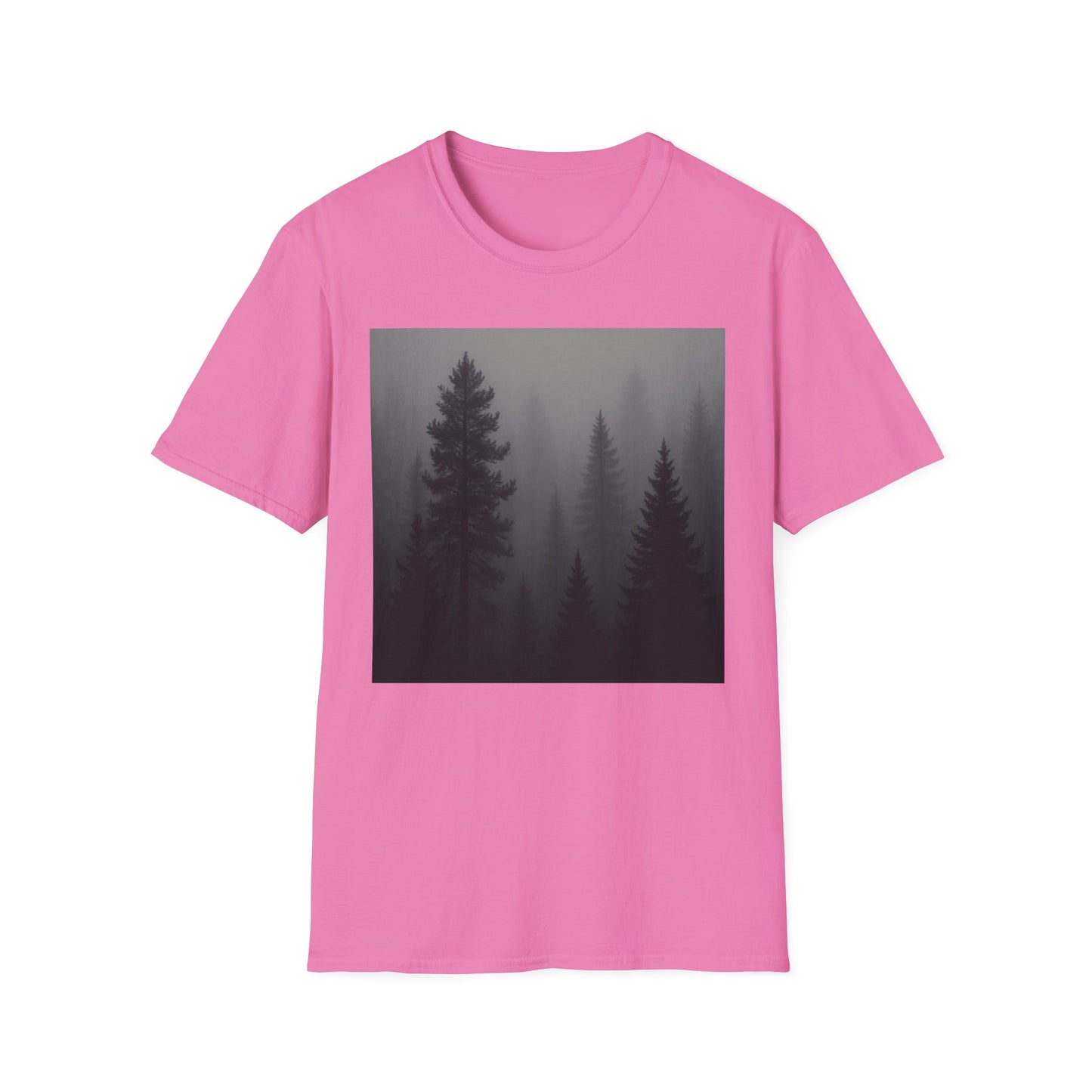 Mystical Forest T-Shirt | Unisex Softstyle Tee for Nature Lovers, Outdoor Adventures, Casual Wear, Gifts for Him & Her