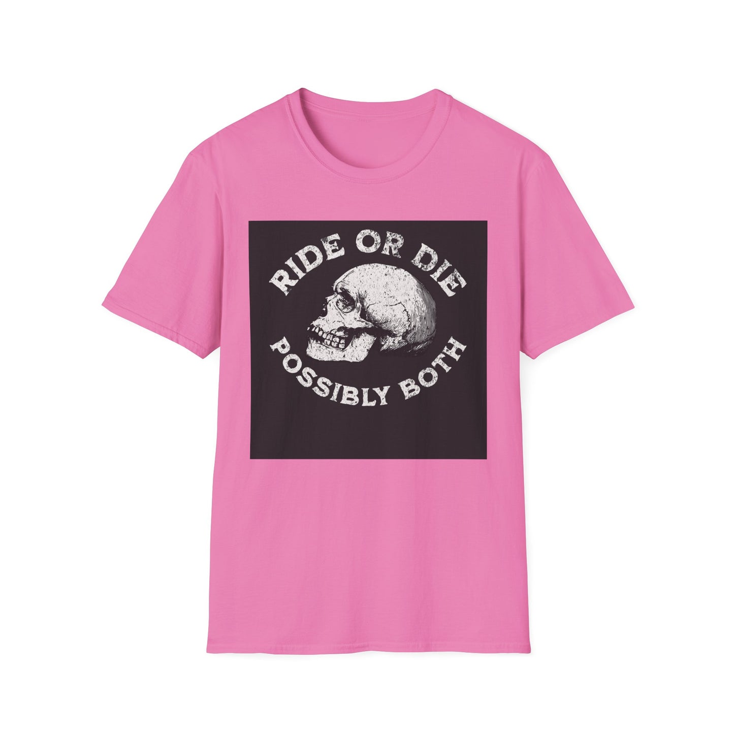 Ride or Die Skull T-Shirt | Edgy Graphic Tee, Unisex Casual Wear, Perfect Gift for Bikers, Halloween Top, Streetwear Style