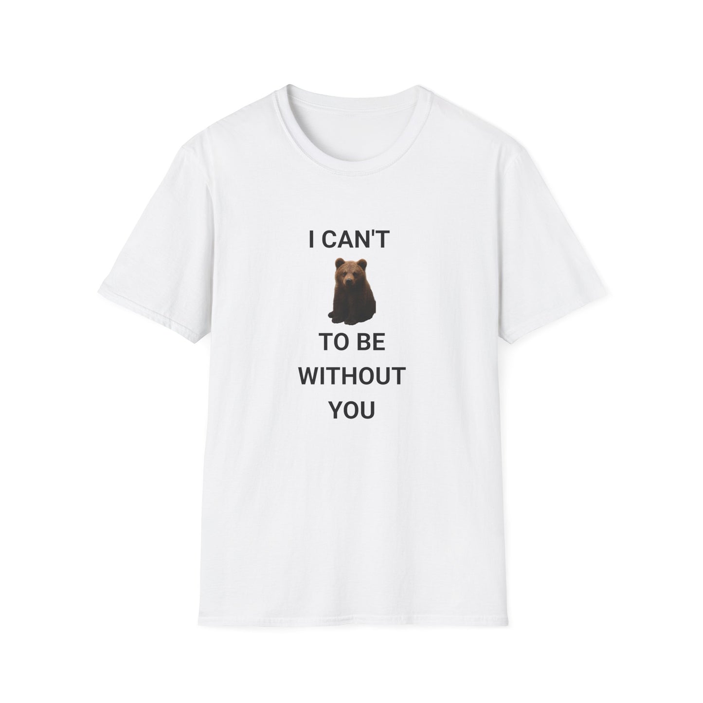 Bear Themed Unisex Softstyle T-Shirt, Gift for Animal Lovers, Cute Graphic Tee, Casual Wear, Birthday or Friendship Gift