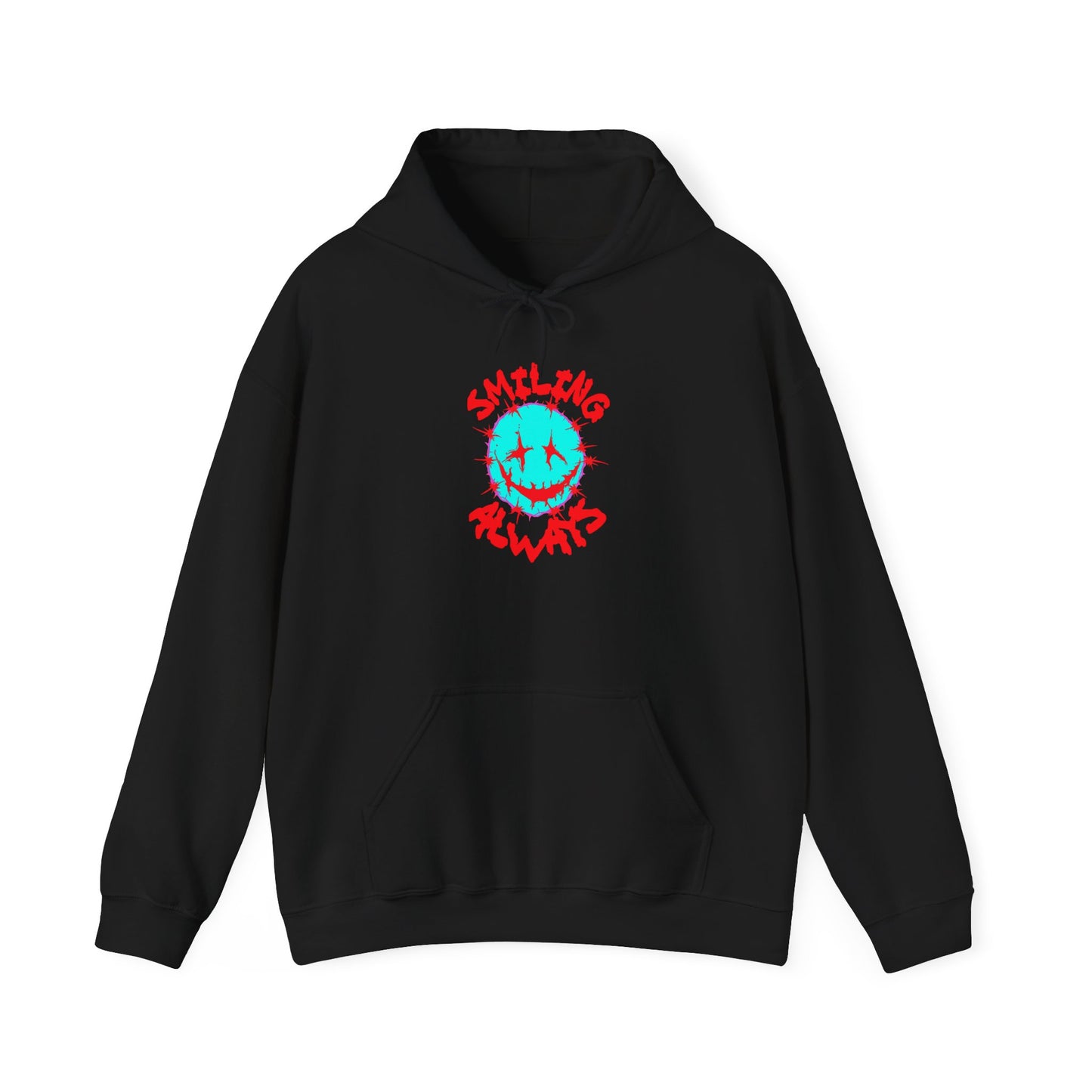 Smiling Always Hooded Sweatshirt - Unisex Soft Blend, Cozy Casual Wear, Perfect Gift for Friends, Everyday Comfort, Trendy Streetwear