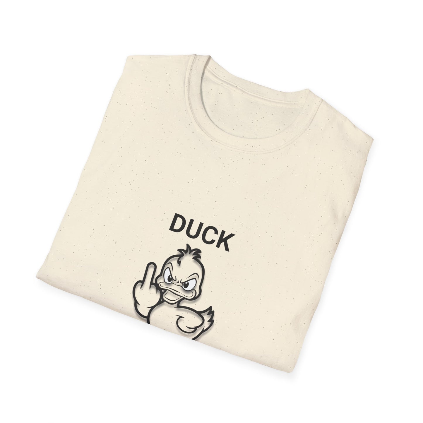 Funny Duck Off Unisex Softstyle T-Shirt, Casual Humor Shirt, Gift for Friends, Quirky Apparel, Birthday or Just Because
