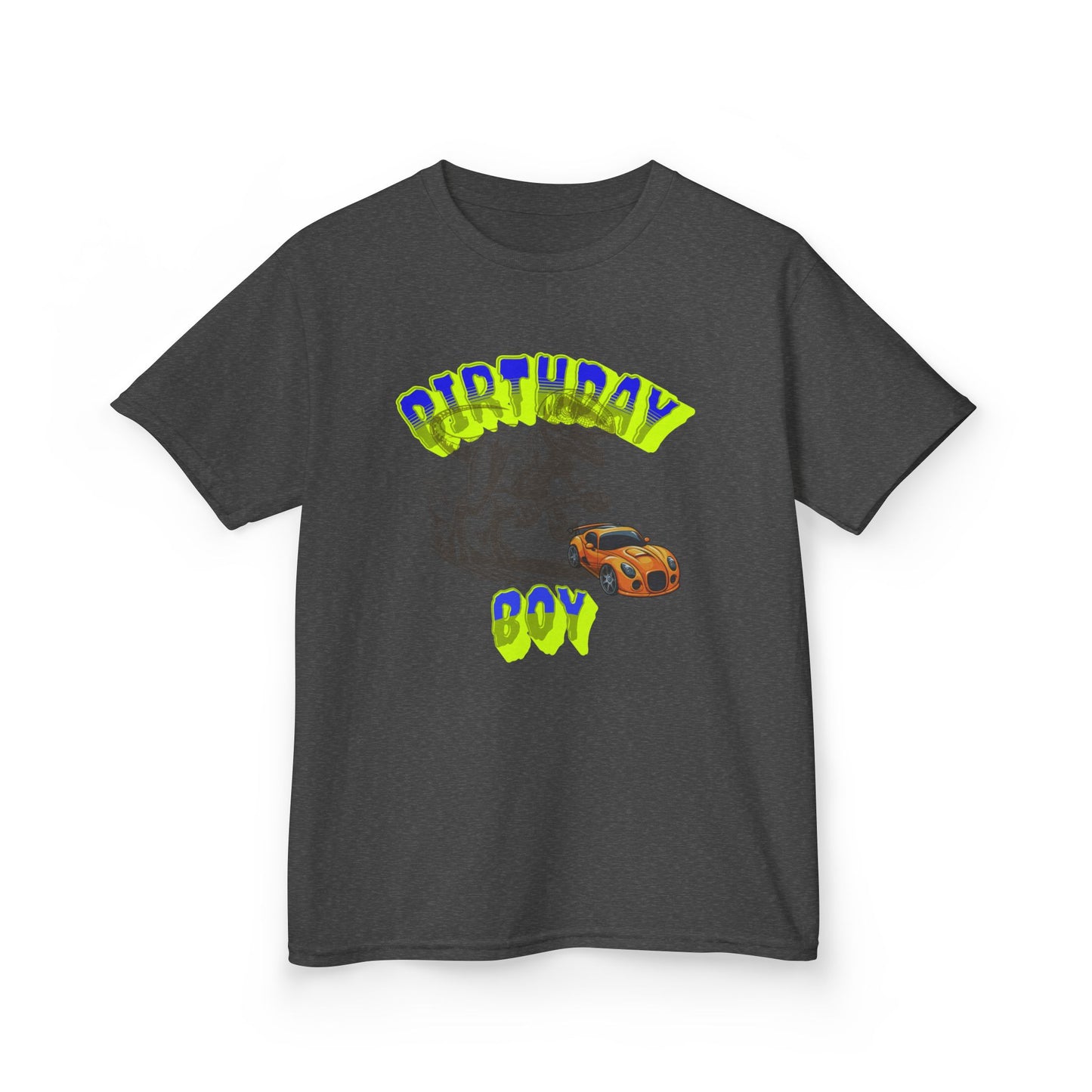 Birthday Boy Kids Tee, Fun Birthday Gift, Cool Graphic Tee, Casual Kids Clothing, Race Car Design Shirt, Dinosaur design