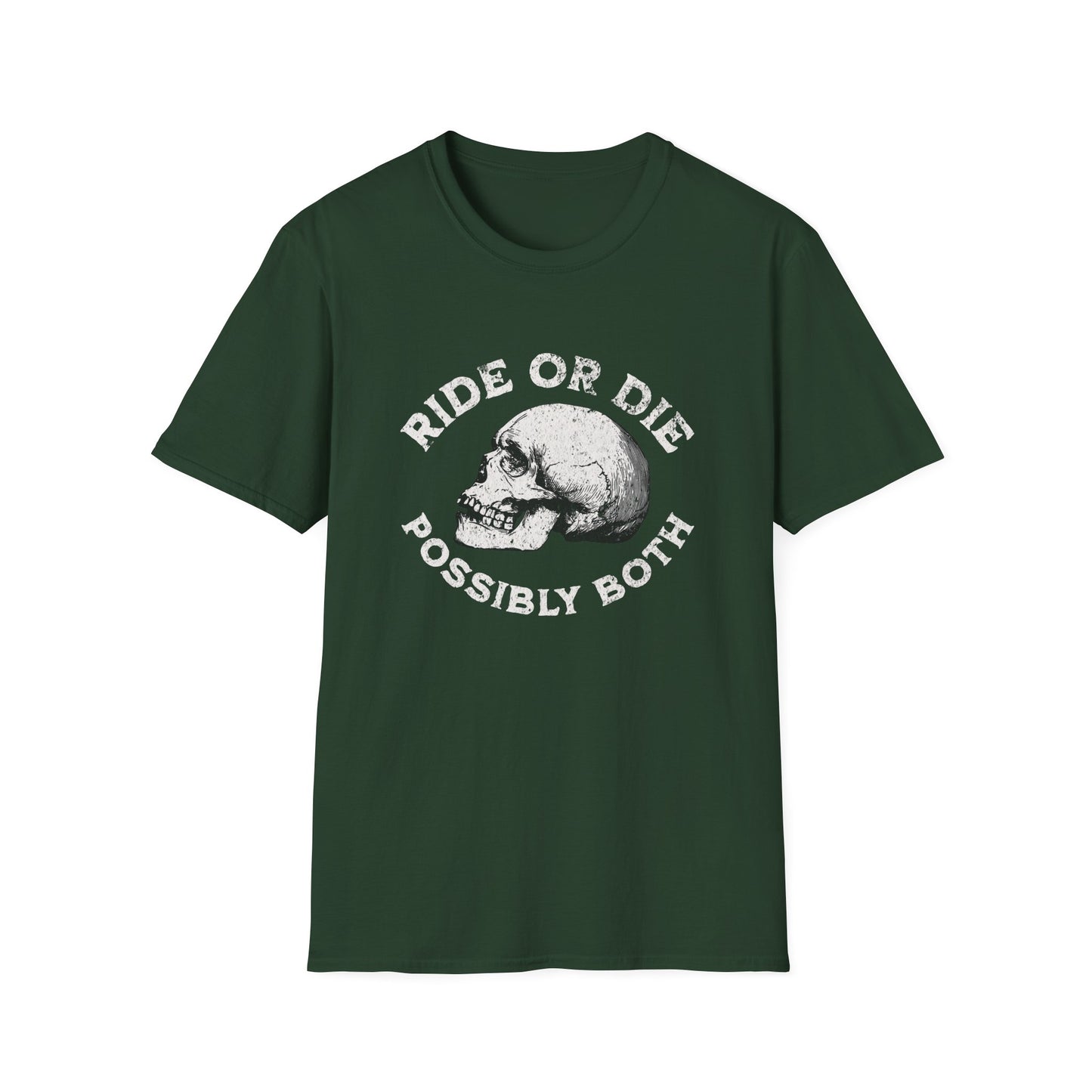 Ride or Die Skull T-Shirt, Unisex Graphic Tee, Edgy Streetwear, Alternative Fashion, Perfect for Bikers & Music Lovers
