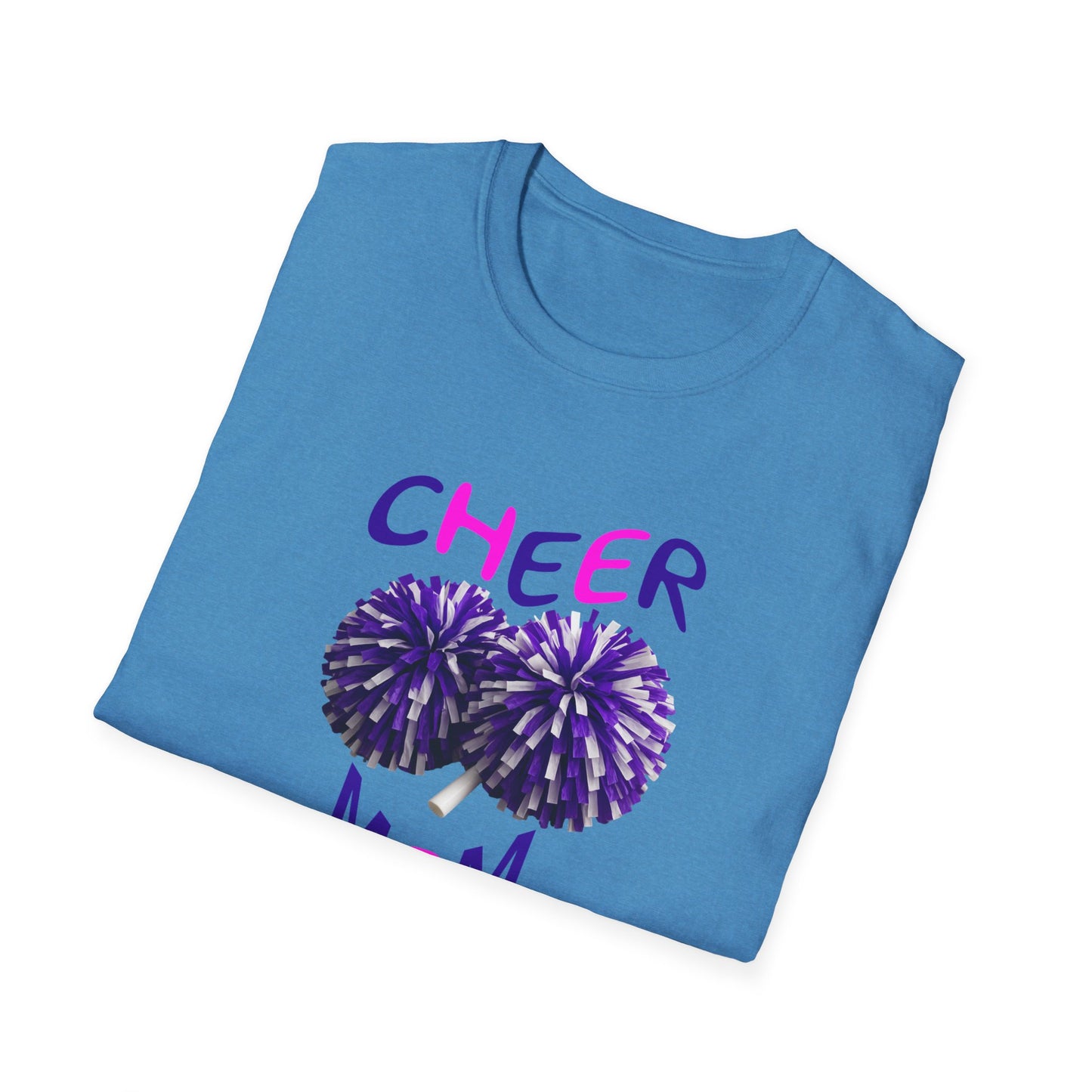 Cheer Mom Unisex Softstyle T-Shirt | Cheerleading Gift, Sportswear, Team Spirit Shirt, Mom Apparel, Fan Merchandise
