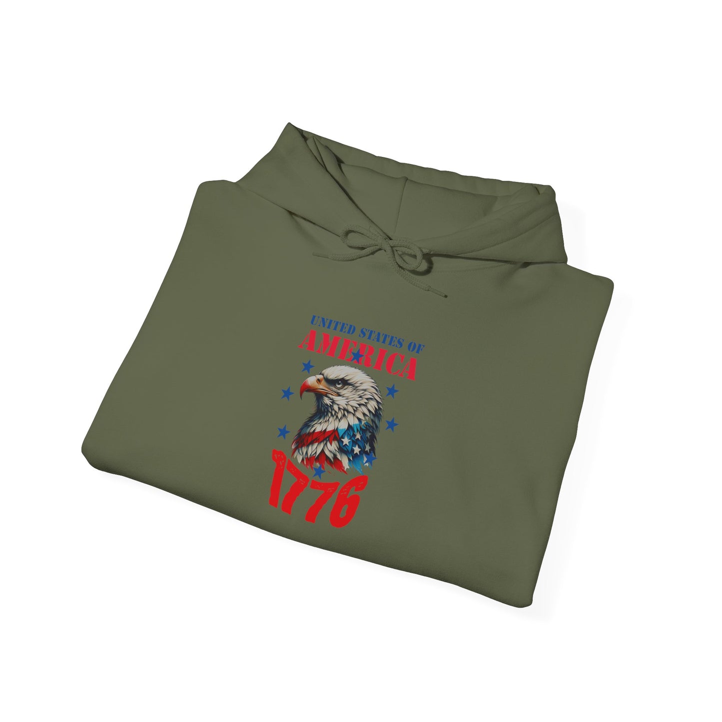 Patriotic Eagle Hoodie - USA 1776 Sweatshirt, Perfect for Independence Day, Thanksgiving, Gift for Veterans, Casual Wear