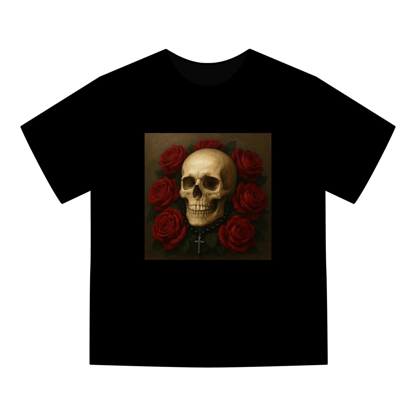 Skull & Roses T-Shirt for Everyday Style, Comfortable Tee for Gift, Festival Wear, Unisex Apparel, Graphic Tee