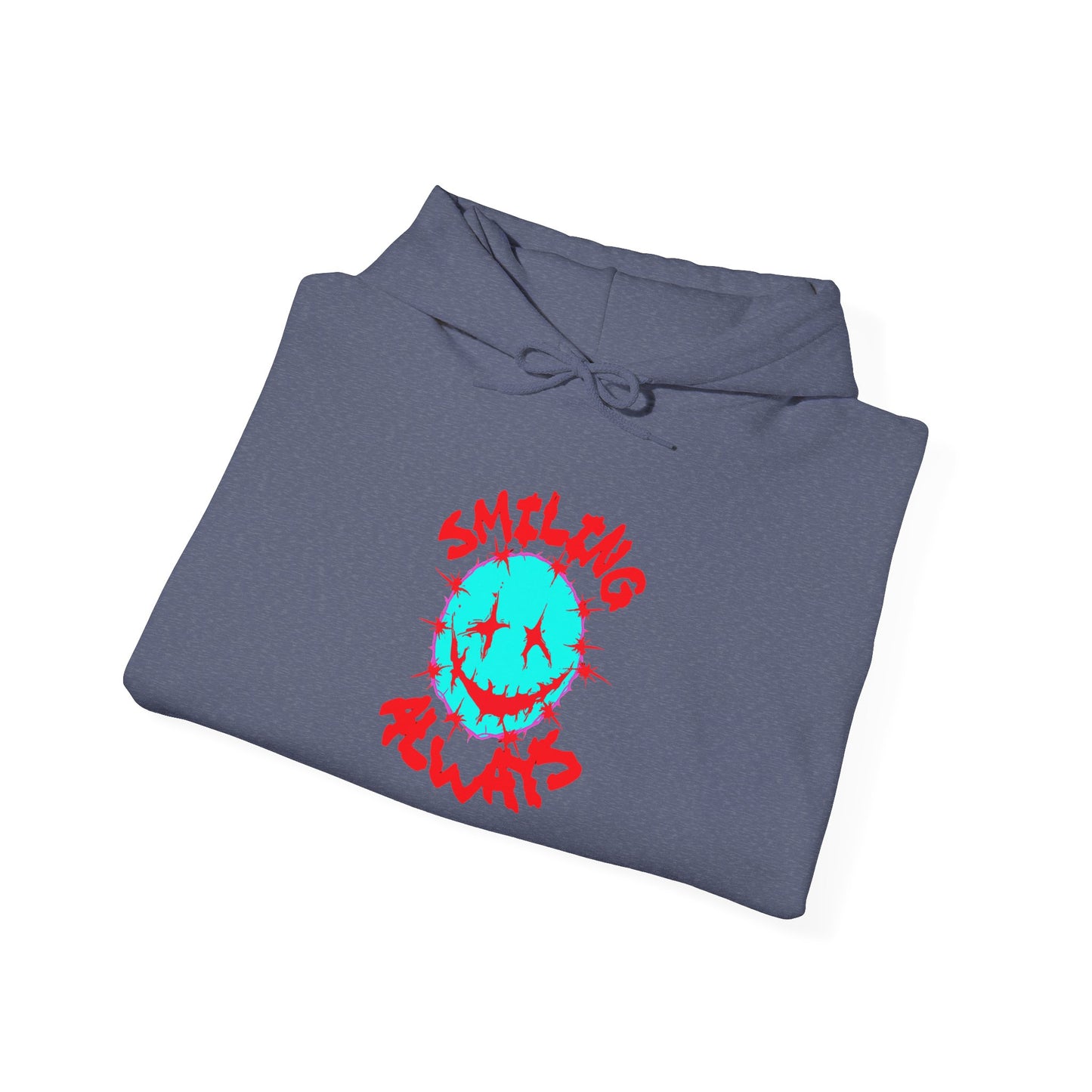 Smiling Always Hooded Sweatshirt - Unisex Soft Blend, Cozy Casual Wear, Perfect Gift for Friends, Everyday Comfort, Trendy Streetwear