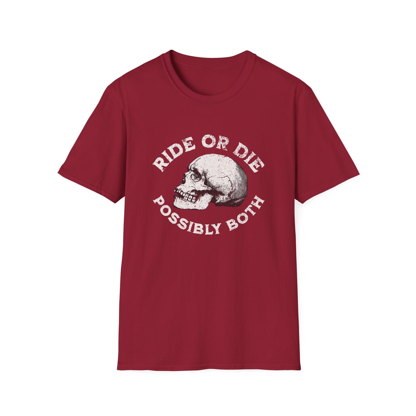 Ride or Die Skull T-Shirt, Unisex Graphic Tee, Edgy Streetwear, Alternative Fashion, Perfect for Bikers & Music Lovers