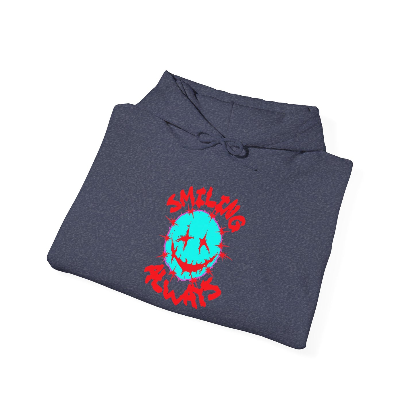 Smiling Always Hooded Sweatshirt - Unisex Soft Blend, Cozy Casual Wear, Perfect Gift for Friends, Everyday Comfort, Trendy Streetwear
