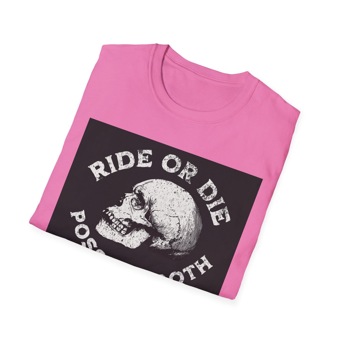 Ride or Die Skull T-Shirt | Edgy Graphic Tee, Unisex Casual Wear, Perfect Gift for Bikers, Halloween Top, Streetwear Style