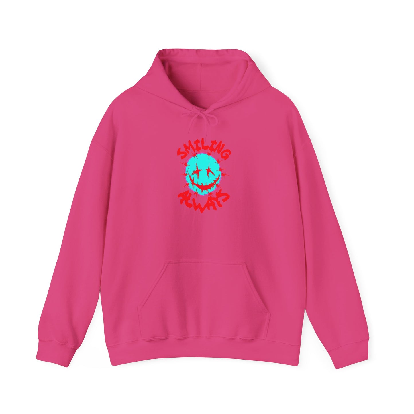 Smiling Always Hooded Sweatshirt - Unisex Soft Blend, Cozy Casual Wear, Perfect Gift for Friends, Everyday Comfort, Trendy Streetwear