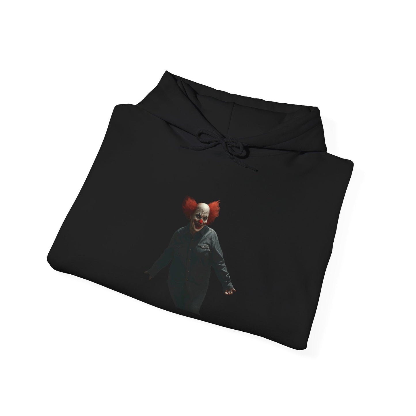 Clown Hooded Sweatshirt, Unisex Horror Hoodie, Cozy Movie-Themed Apparel, Gift for Halloween Lovers, Spooky Costume