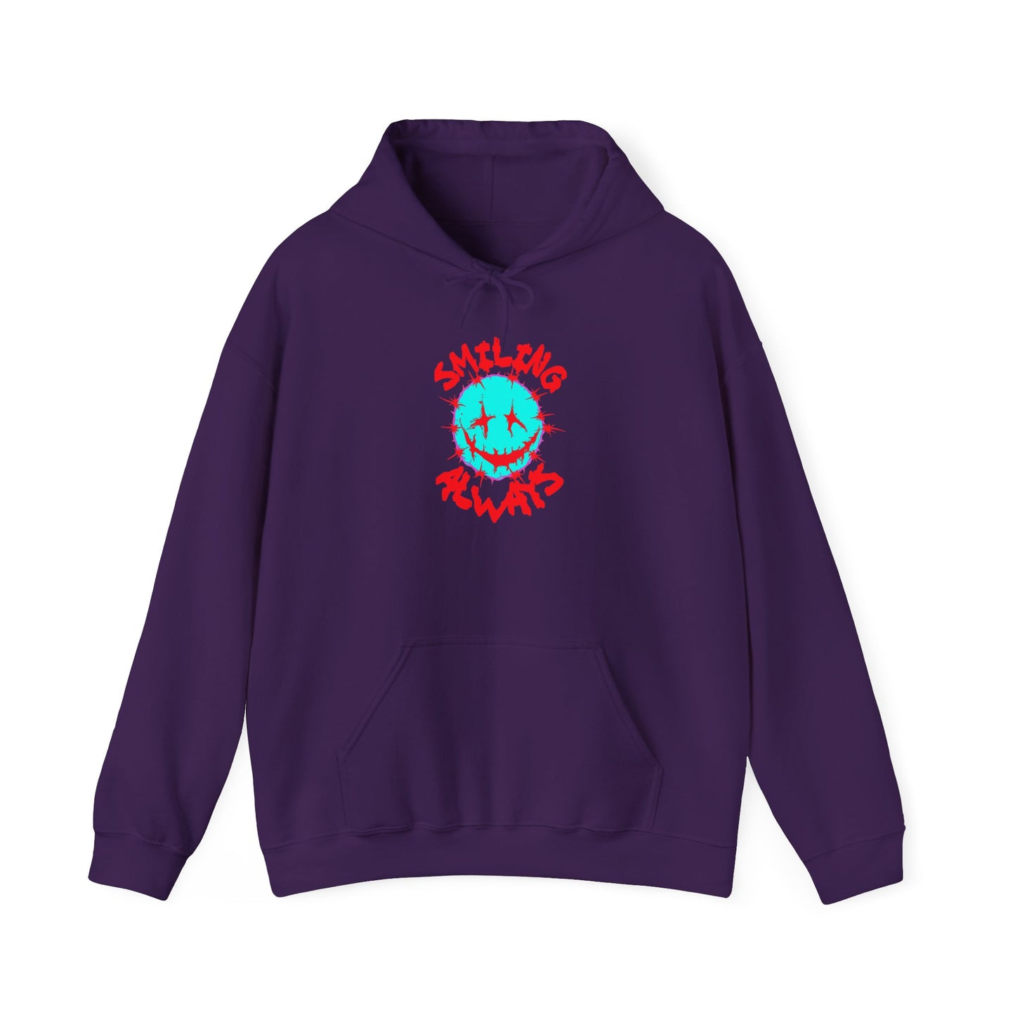 Smiling Always Hooded Sweatshirt - Unisex Soft Blend, Cozy Casual Wear, Perfect Gift for Friends, Everyday Comfort, Trendy Streetwear