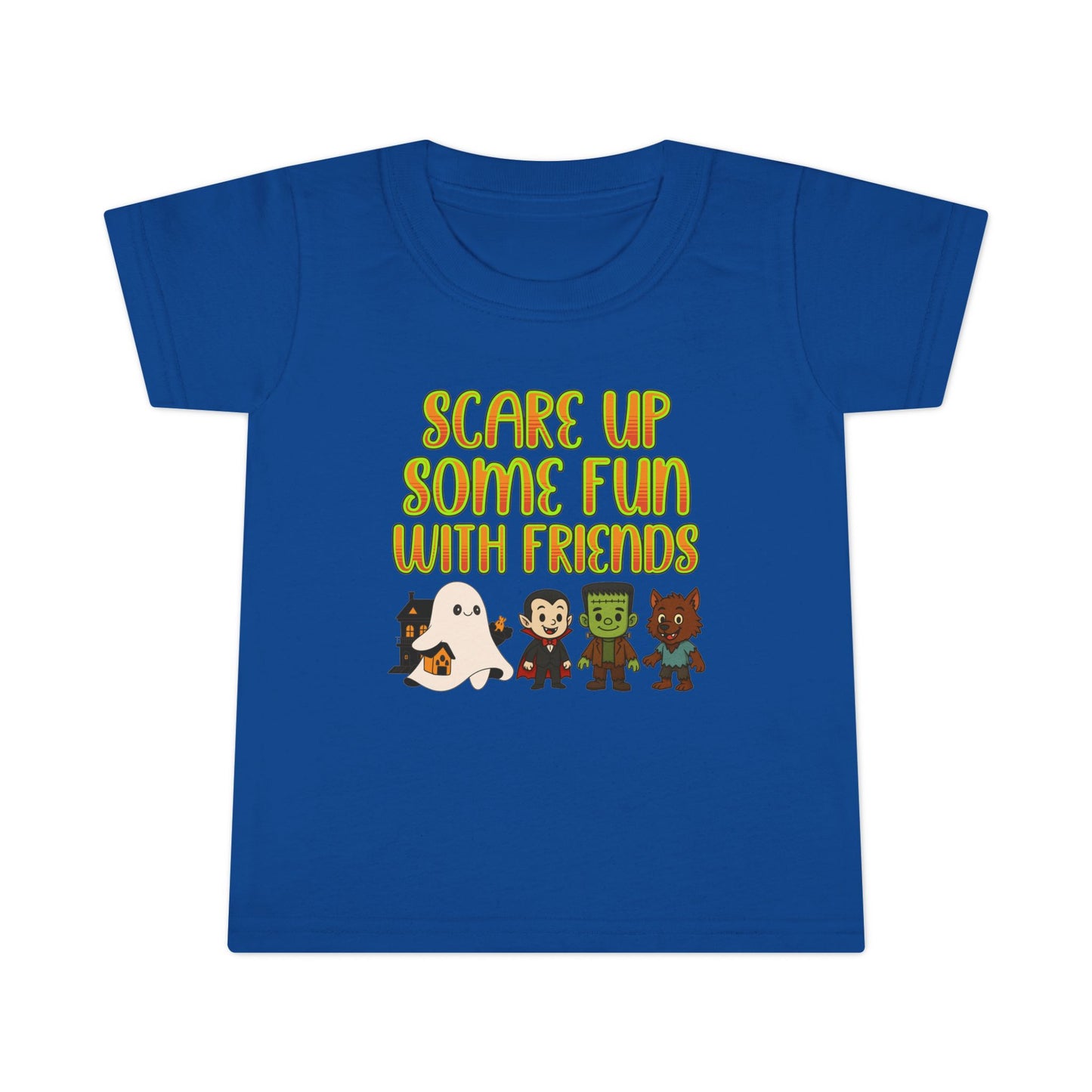 Toddler Halloween T-shirt, Fun Ghost & Monster Design, Kids Costume Shirt, Perfect for Halloween Parties, Spooky Playdates