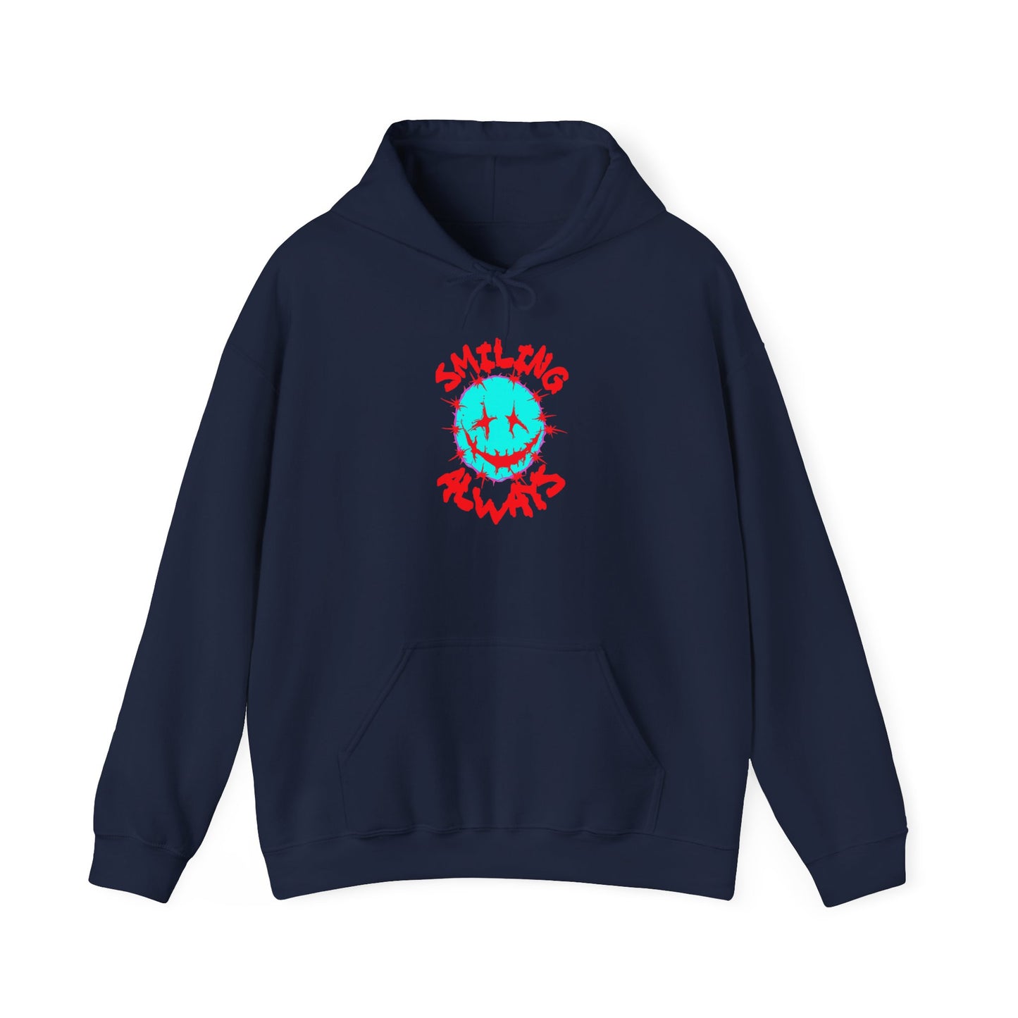 Smiling Always Hooded Sweatshirt - Unisex Soft Blend, Cozy Casual Wear, Perfect Gift for Friends, Everyday Comfort, Trendy Streetwear