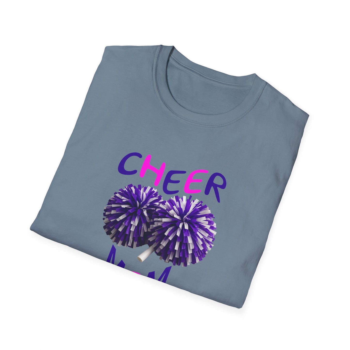 Cheer Mom Unisex Softstyle T-Shirt | Cheerleading Gift, Sportswear, Team Spirit Shirt, Mom Apparel, Fan Merchandise