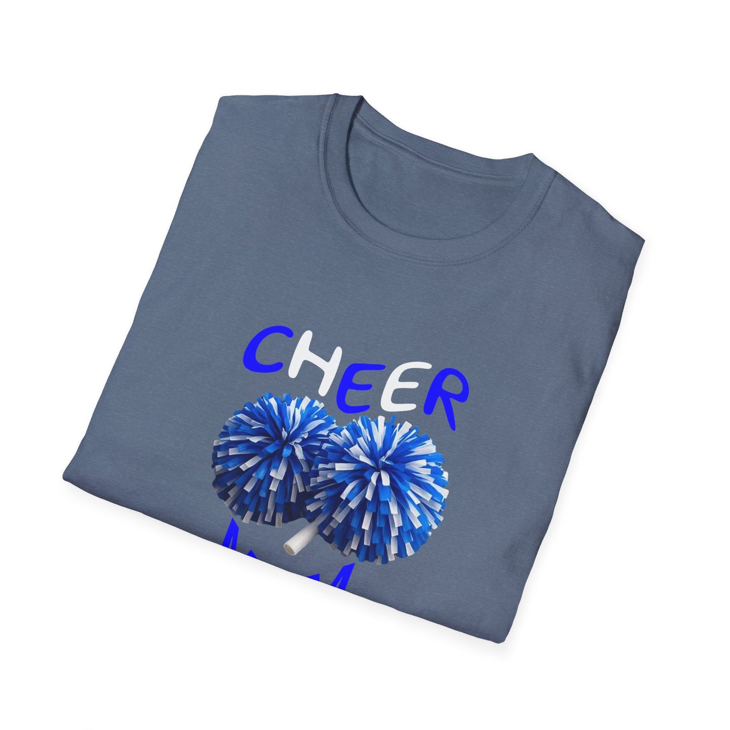 Cheer Mom Unisex Softstyle T-Shirt, Gift for Sports Moms, Cheerleading Apparel, Casual Wear, Supporter T-Shirt