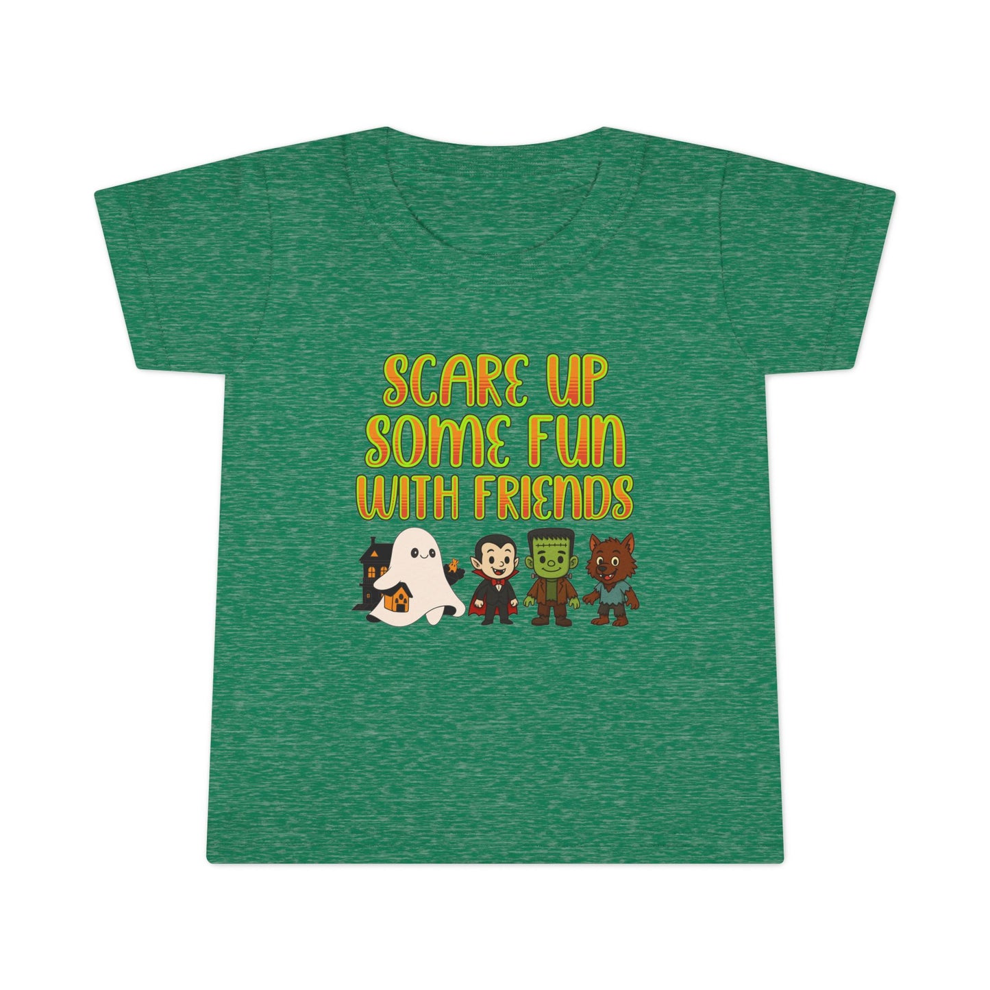 Toddler Halloween T-shirt, Fun Ghost & Monster Design, Kids Costume Shirt, Perfect for Halloween Parties, Spooky Playdates