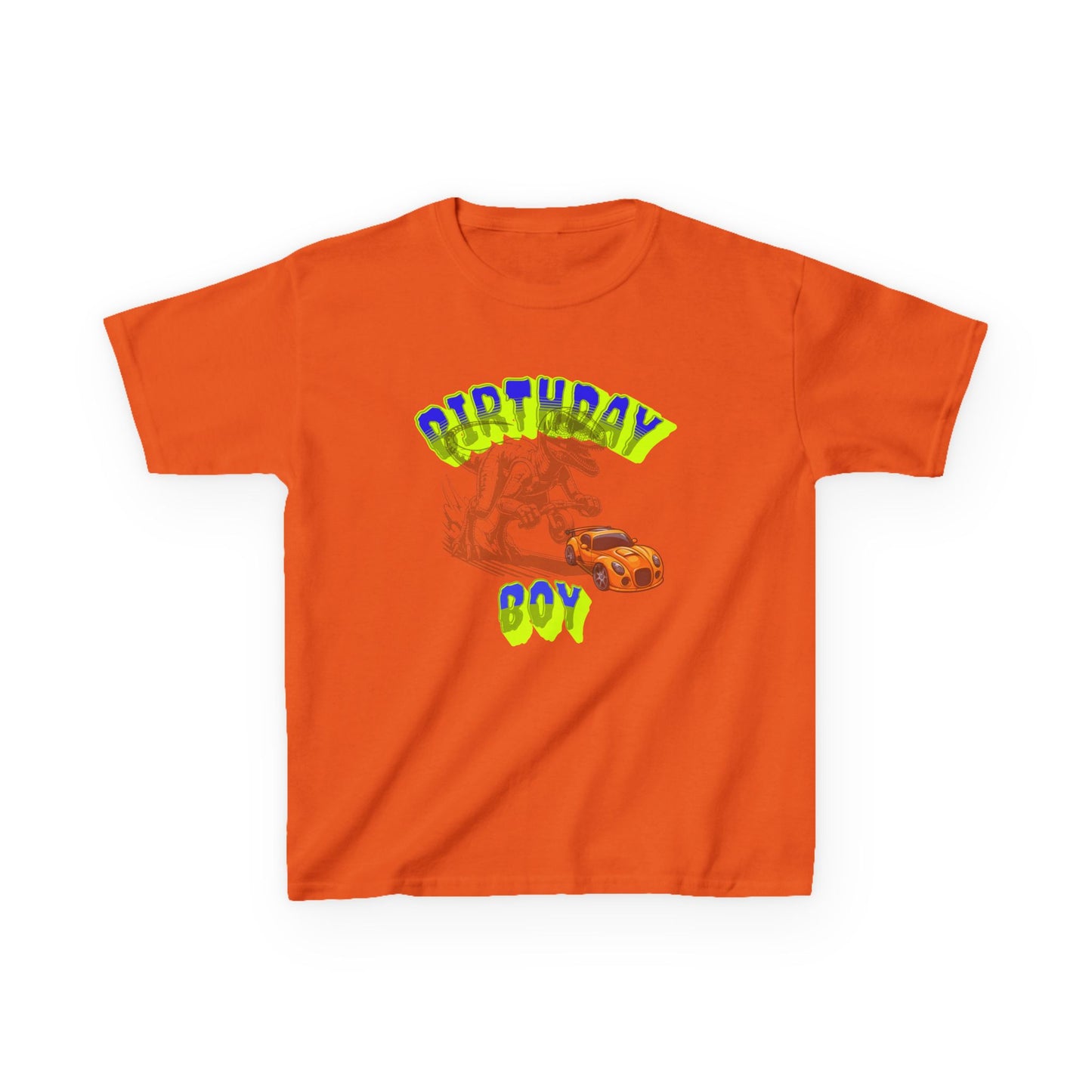 Birthday Boy Kids Tee, Fun Birthday Gift, Cool Graphic Tee, Casual Kids Clothing, Race Car Design Shirt, Dinosaur design