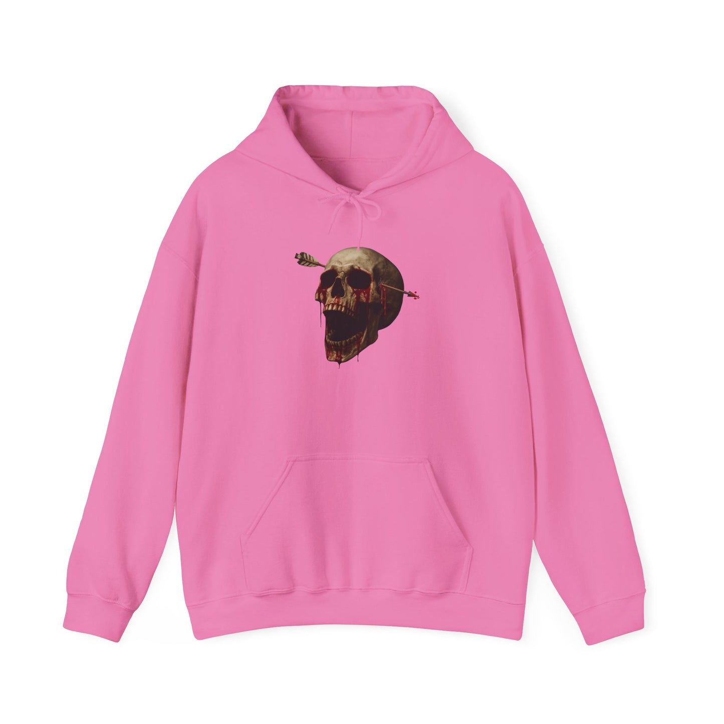 Skull Art Hoodie - Unisex Heavy Blend Sweatshirt, Grunge Style, Streetwear Apparel, Halloween Fashion, Unique Gift Idea