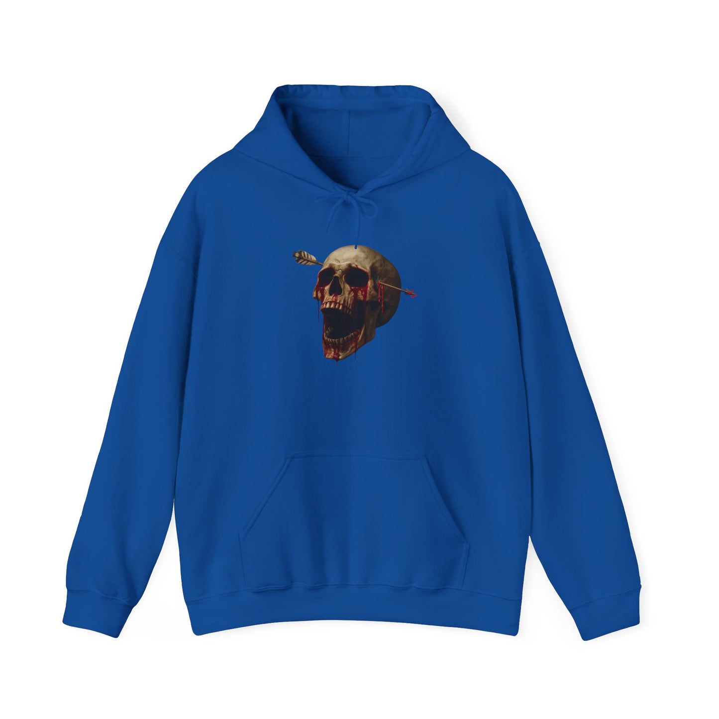 Skull Art Hoodie - Unisex Heavy Blend Sweatshirt, Grunge Style, Streetwear Apparel, Halloween Fashion, Unique Gift Idea