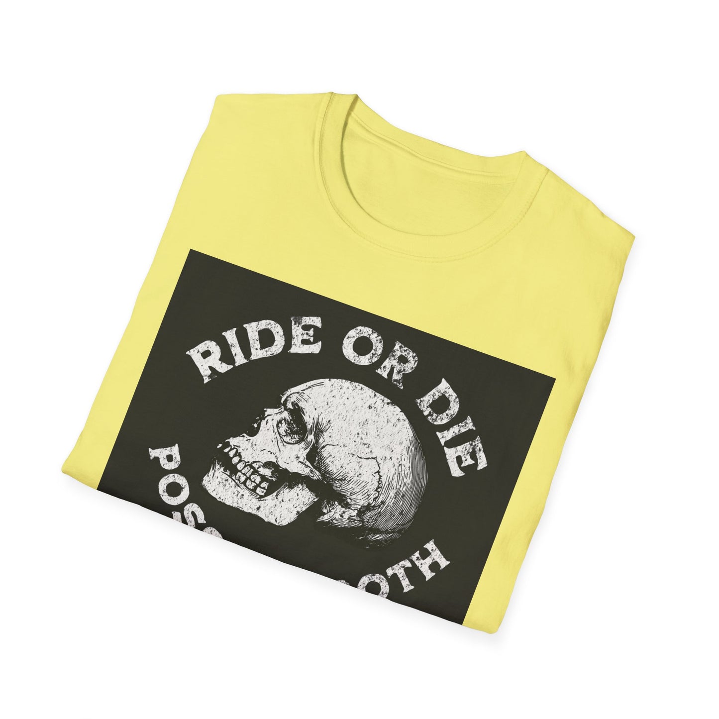 Ride or Die Skull T-Shirt | Edgy Graphic Tee, Unisex Casual Wear, Perfect Gift for Bikers, Halloween Top, Streetwear Style