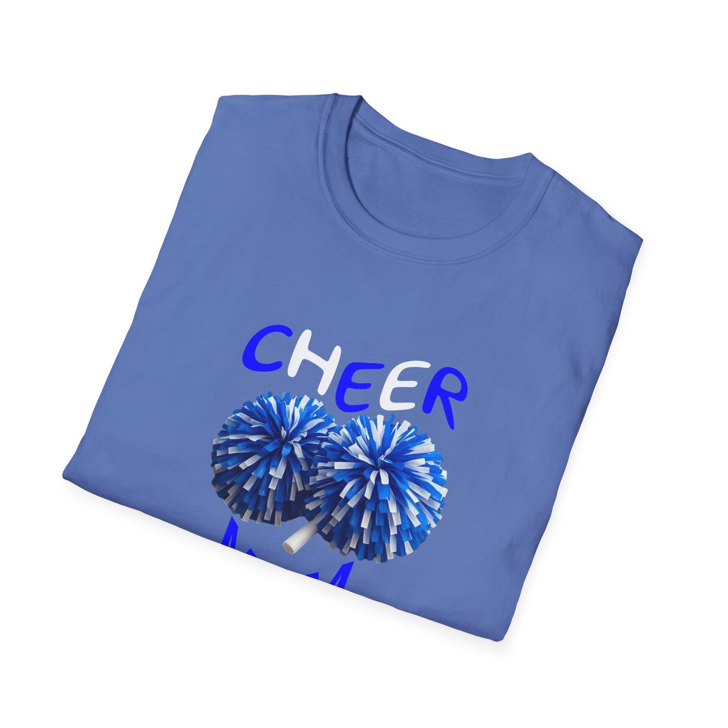 Cheer Mom Unisex Softstyle T-Shirt, Gift for Sports Moms, Cheerleading Apparel, Casual Wear, Supporter T-Shirt