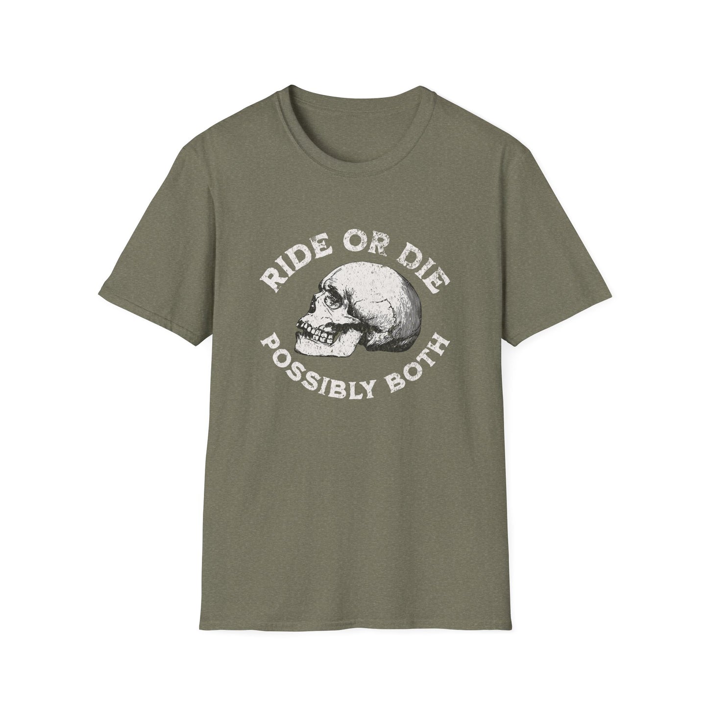 Ride or Die Skull T-Shirt, Unisex Graphic Tee, Edgy Streetwear, Alternative Fashion, Perfect for Bikers & Music Lovers