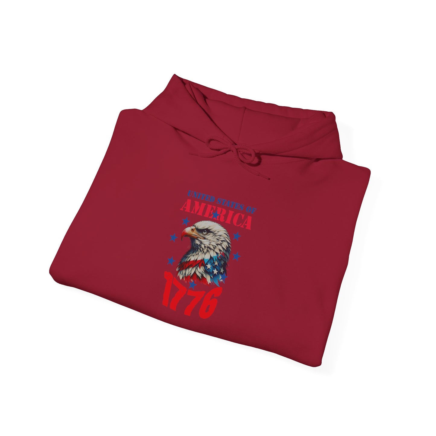 Patriotic Eagle Hoodie - USA 1776 Sweatshirt, Perfect for Independence Day, Thanksgiving, Gift for Veterans, Casual Wear