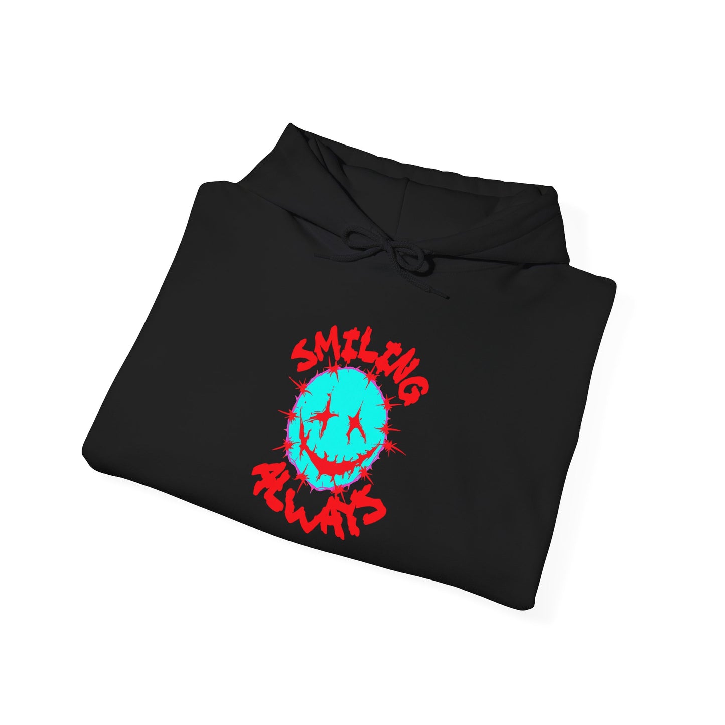 Smiling Always Hooded Sweatshirt - Unisex Soft Blend, Cozy Casual Wear, Perfect Gift for Friends, Everyday Comfort, Trendy Streetwear