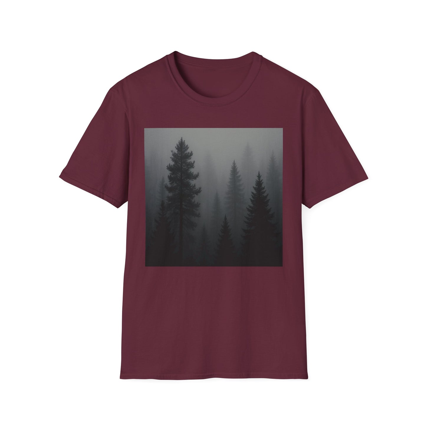 Mystical Forest T-Shirt | Unisex Softstyle Tee for Nature Lovers, Outdoor Adventures, Casual Wear, Gifts for Him & Her