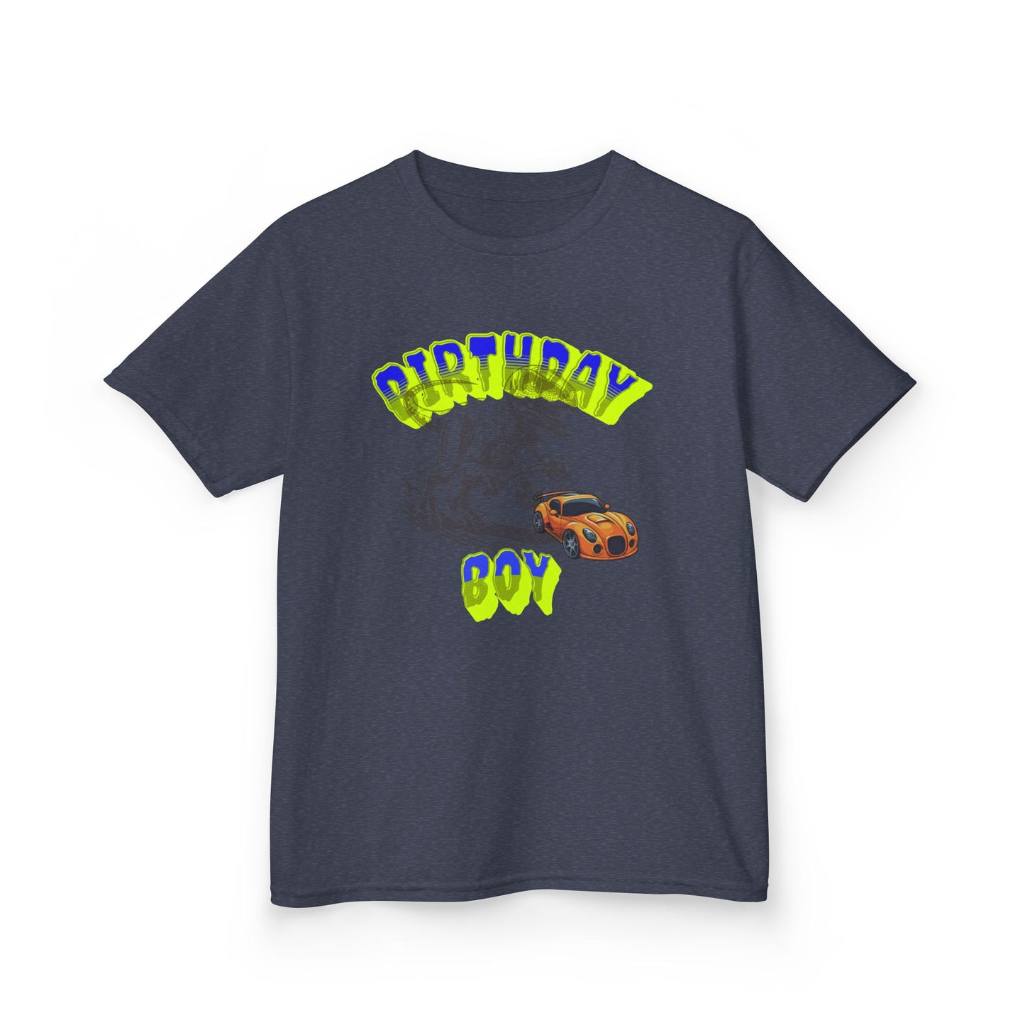 Birthday Boy Kids Tee, Fun Birthday Gift, Cool Graphic Tee, Casual Kids Clothing, Race Car Design Shirt, Dinosaur design