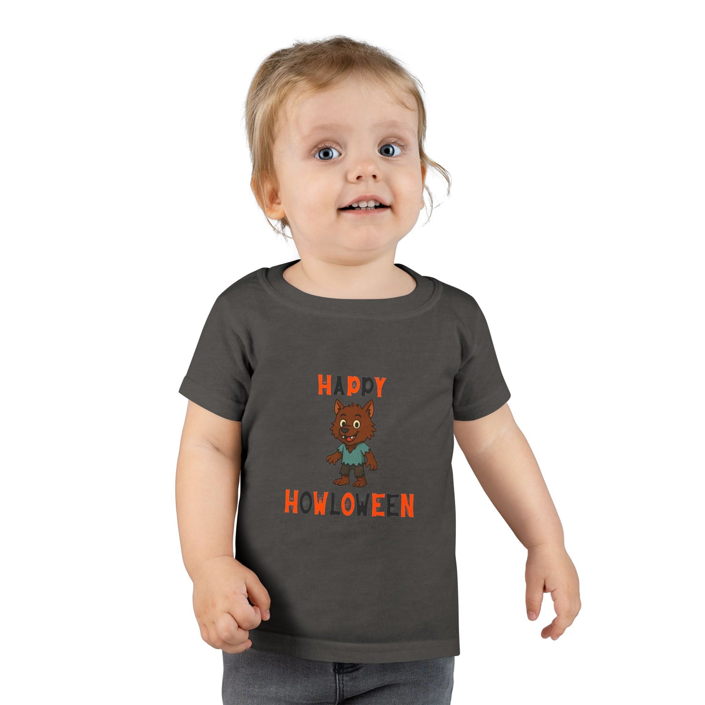 Toddler Halloween T-Shirt, Happy Howloween Kids Tee, Cute Halloween Shirt, Baby Wolf Costume Tee, Toddler Spooky Attire